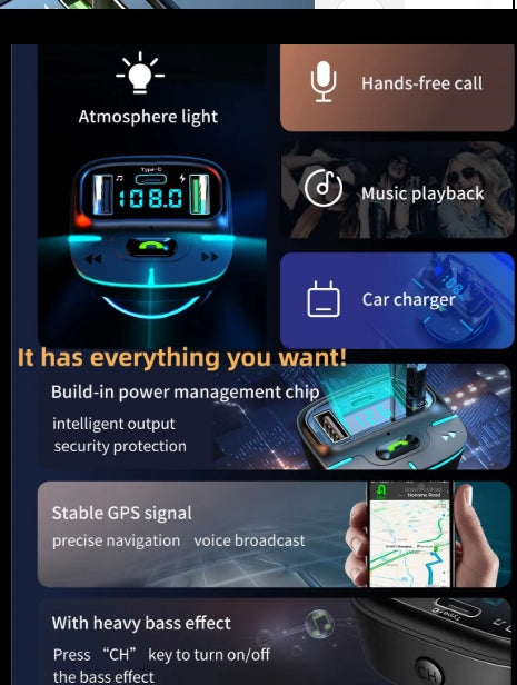 Radio Bluetooth transmitter For Car